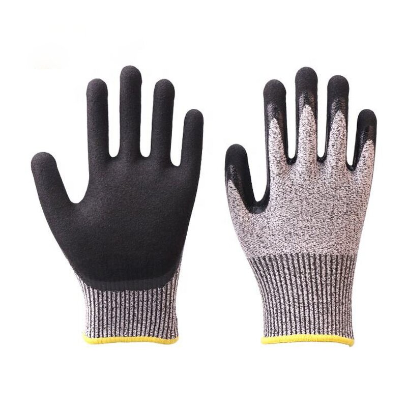 Safety Working Glove Manufacturer - Sunshine 13G HPPE Heavy Duty Level 5 Nitrile Sandy Coated Construction