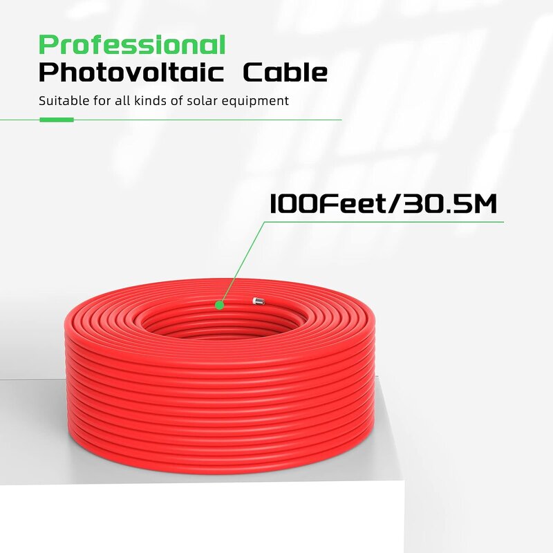 Solar Panel Cable Manufacturer - 10AWG 6mm Tinned Copper Extension for Outdoor RV Boat