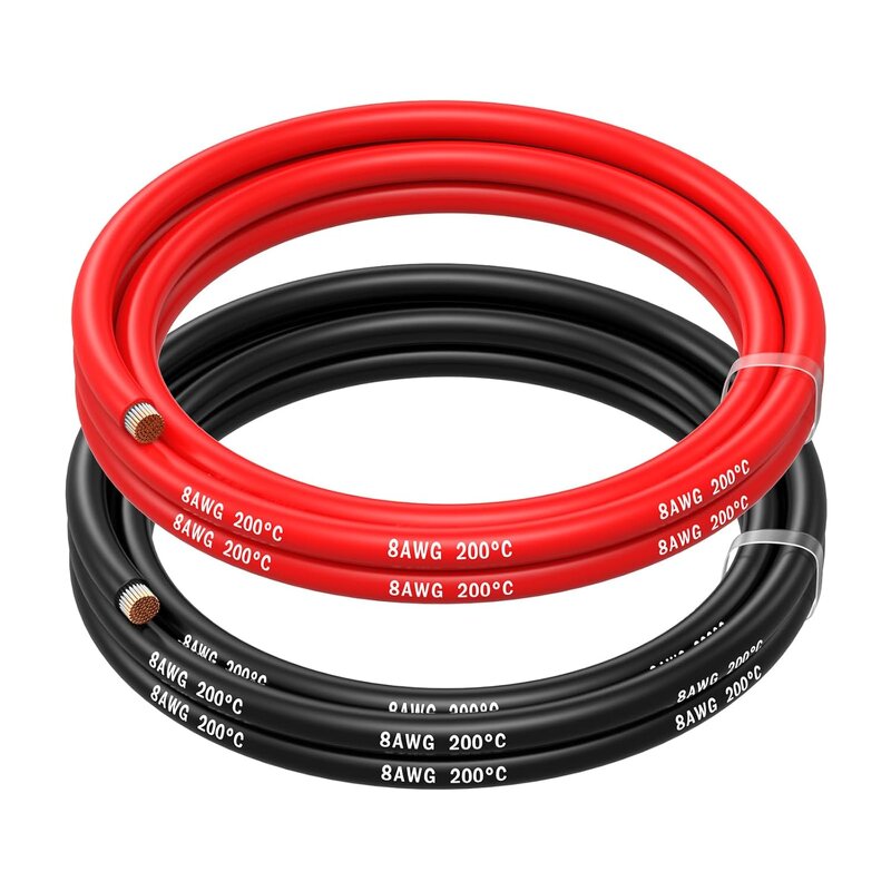 Battery Wire Manufacturer - 8AWG Red Black Silicone 1650 Strands Tinned for RC Cars