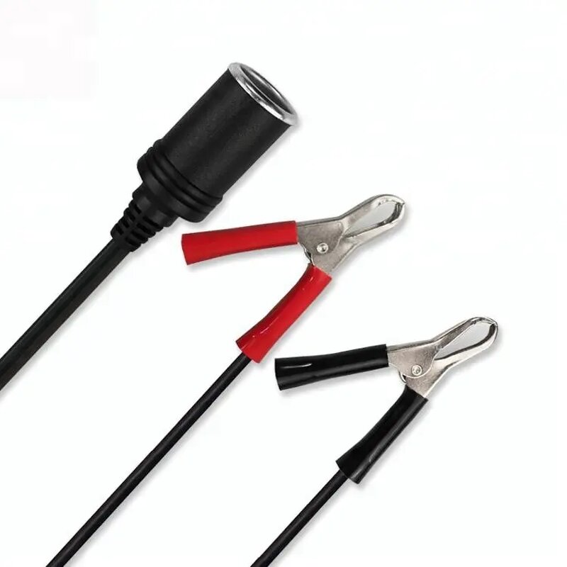 Car Power Cable Manufacturer - 12V Cigar Lighter to Alligator Clips 6FT Extension