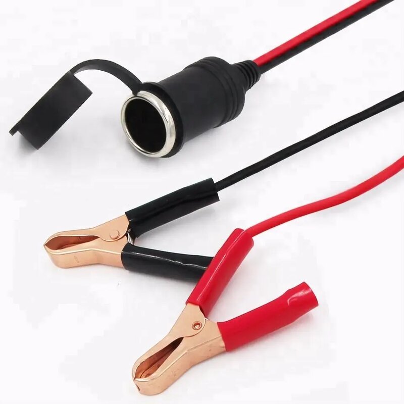 Car Power Cable Manufacturer - 12V Cigar Lighter to Alligator Clips 6FT Extension