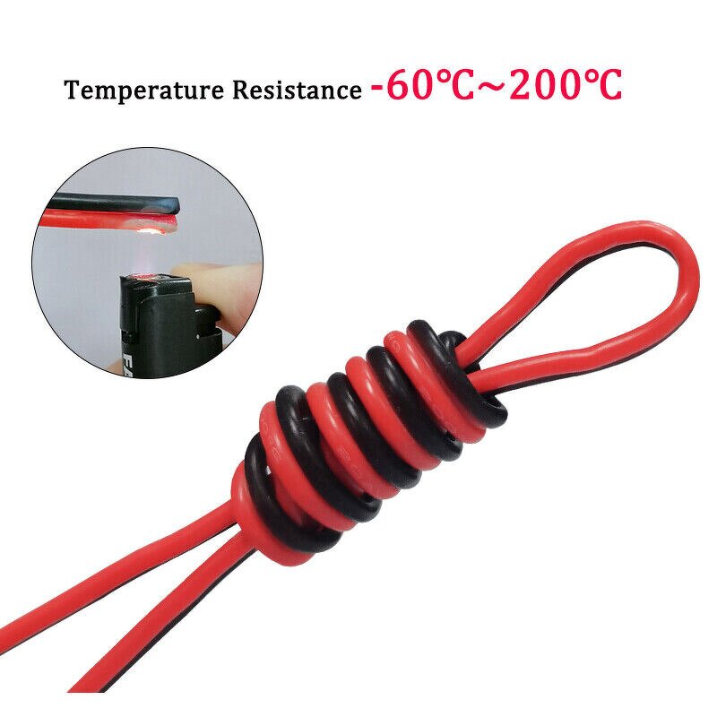 Silicone Wire Manufacturer - 10-24AWG Extra Soft Double Parallel Red & Black Copper
