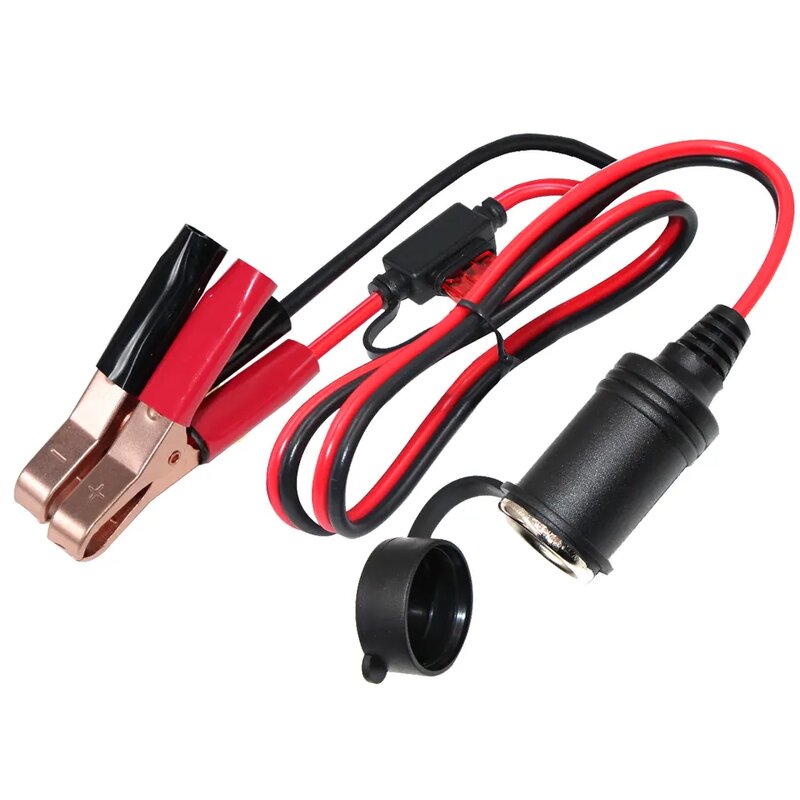 Car Power Cable Manufacturer - 12V Cigar Lighter to Alligator Clips 6FT Extension