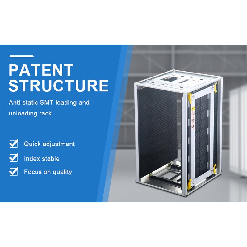 ESD PCB Magazine Rack Manufacturer - 355*320*563mm Handle Type Metal for SMT & PCB Assembly