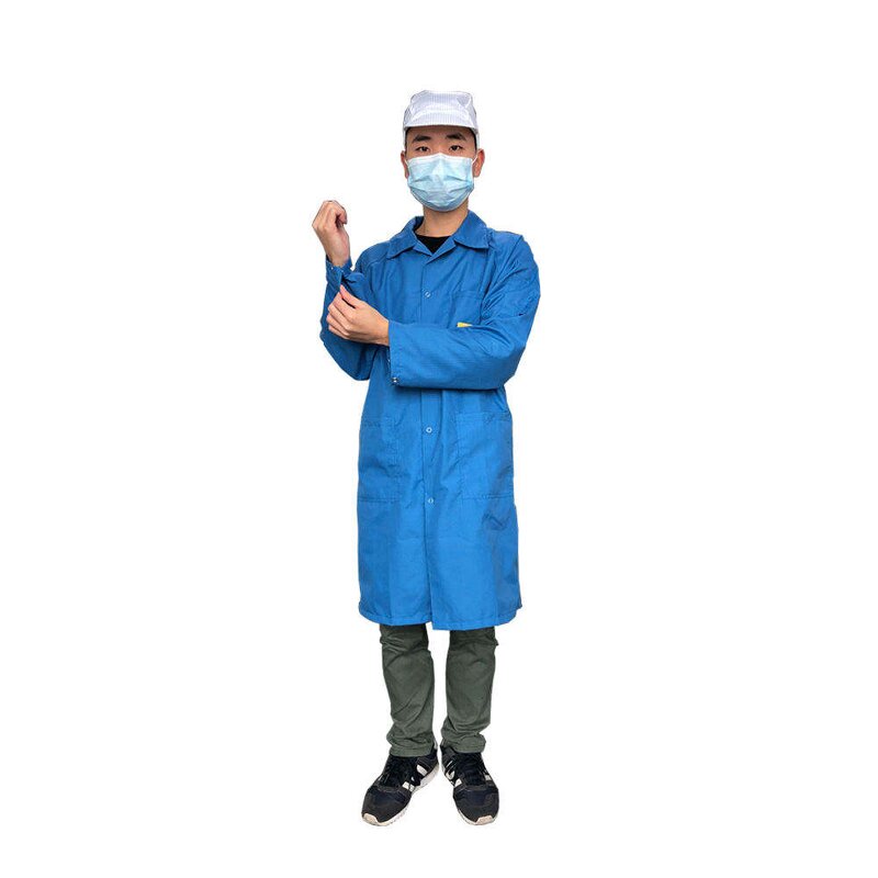 ESD Labcoat Manufacturer - Polyester Safety Clothing Cleanroom Antistatic Conductive Fiber