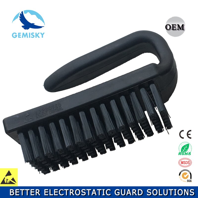 ESD Brush Manufacturer - Corrosion Resistant U Type Black Anti-Static for PCB Electronics