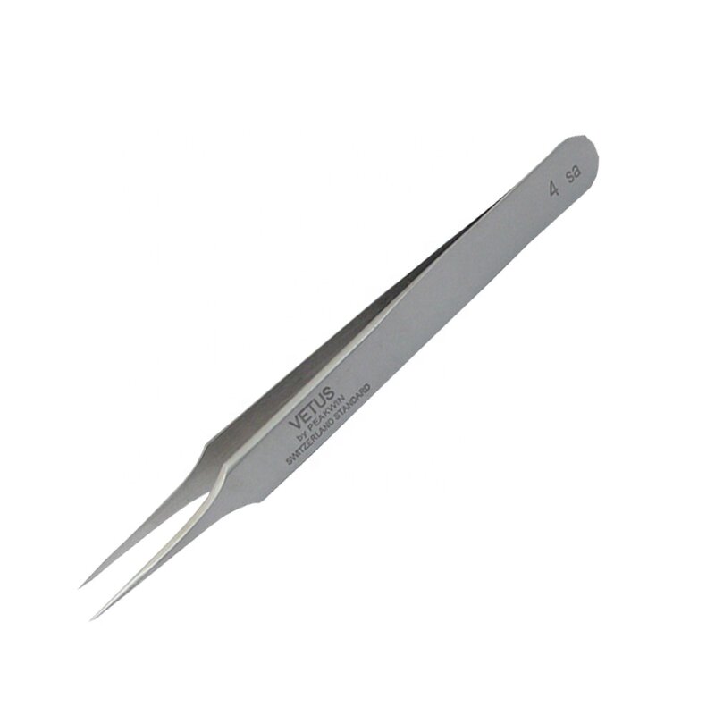 Tweezers Manufacturer - 5-SA VETUS Stainless Steel Custom for Eyelash Extension with Logo