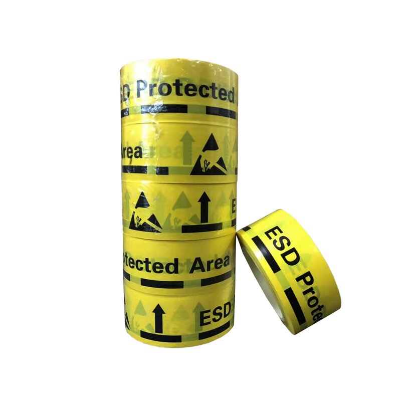 ESD Warning Tape Manufacturer - 33M Length PVC for Protected Area Floor & Wall Custom Logo