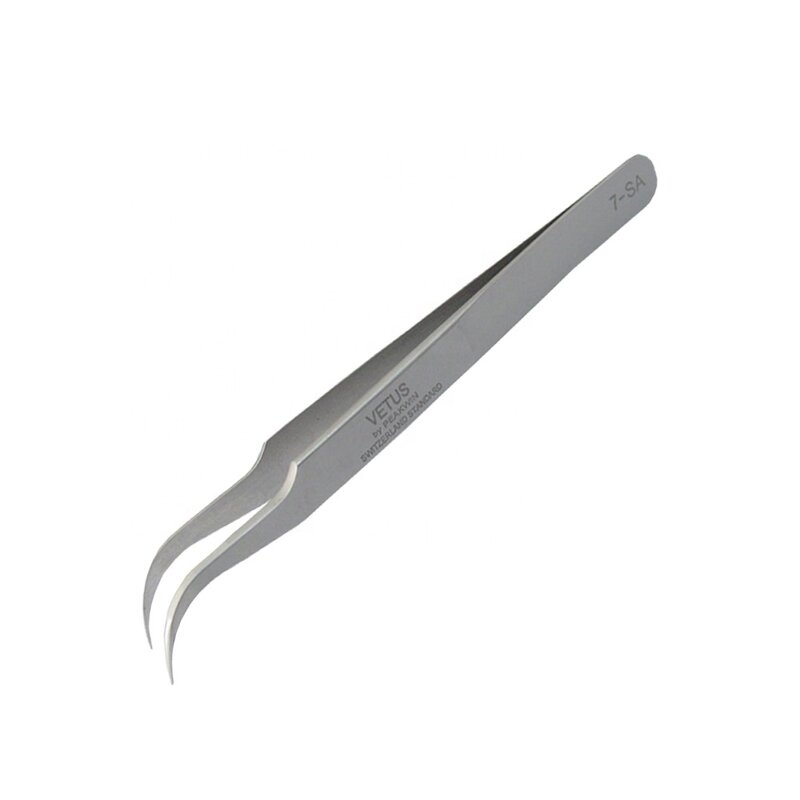 Tweezers Manufacturer - 5-SA VETUS Stainless Steel Custom for Eyelash Extension with Logo