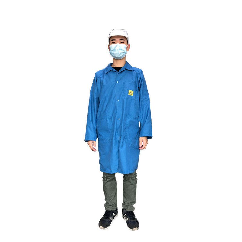 ESD Labcoat Manufacturer - Polyester Safety Clothing Cleanroom Antistatic Conductive Fiber
