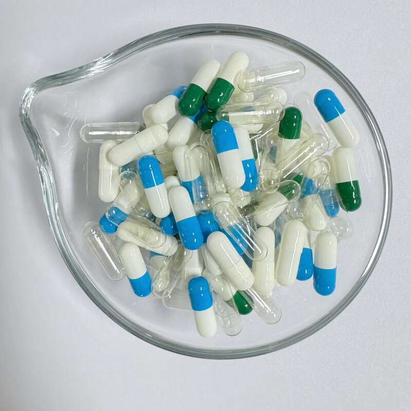 Enteric Coated Capsules - Size 000 1-4 Clear Bone Slow Absorption Hard Empty Capsule