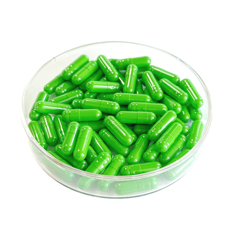HPMC Capsules Manufacturer - Size 00 0 Green Vegan Vegetable Empty Veggie Capsule