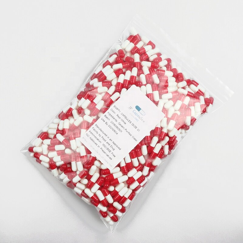 Gelatin Capsules Manufacturer - Size 0 White Plant 1000Pcs 10000Pcs Vegan Veggie Capsule