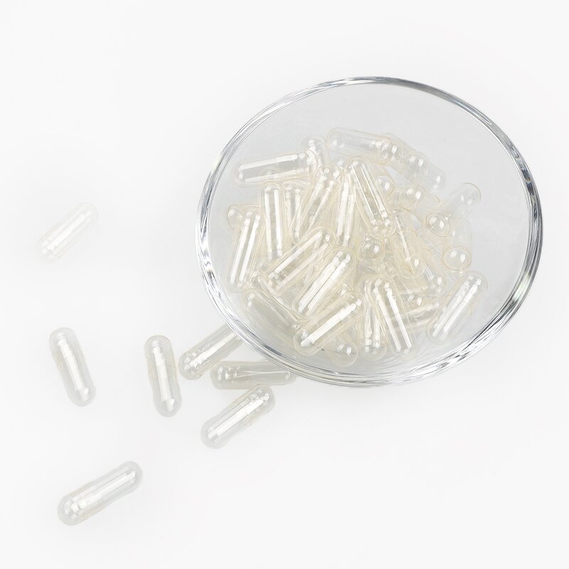 HPMC Capsules Manufacturer - Size 0 00 Transparent Gastric Soluble GMP HALAL ISO Custom Logo