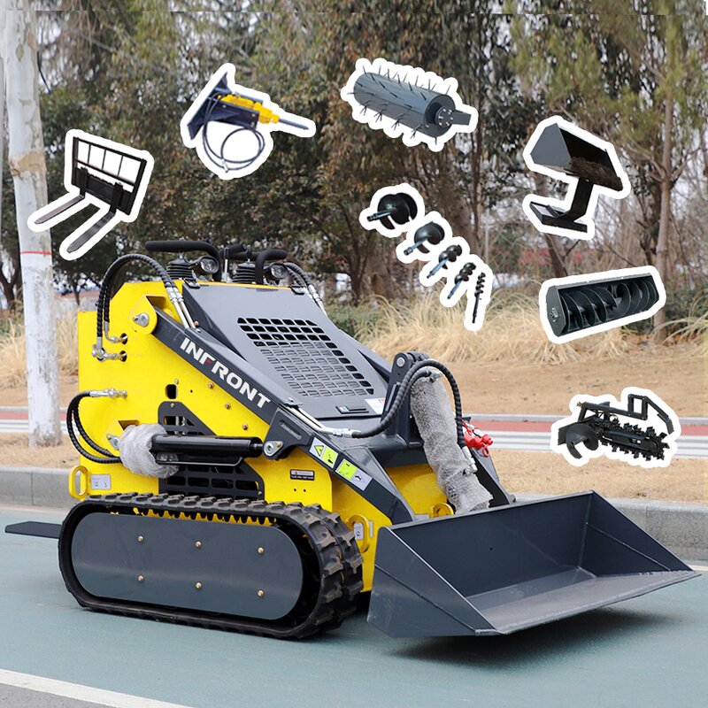 Loader Manufacturer - INFRONT YF380 Mini Skid Steer Track Loader Skidsteer