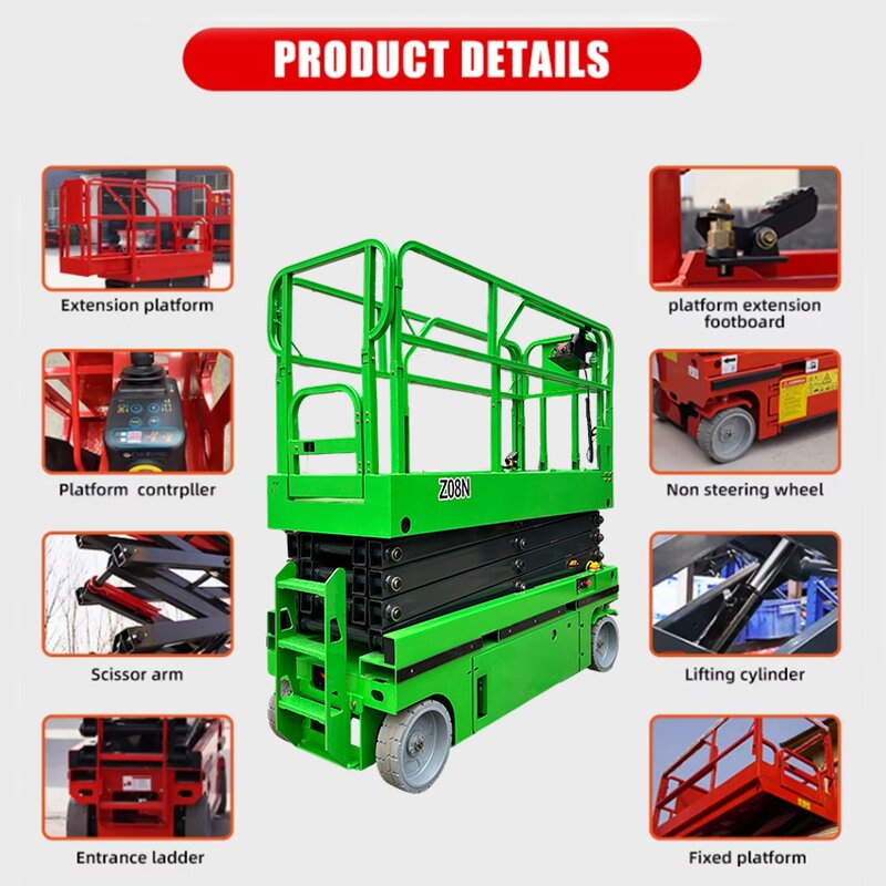 Scissor Lift Manufacturer - 6-14m CE All Terrain Electric Hydraulic Self-propelled Man Lift