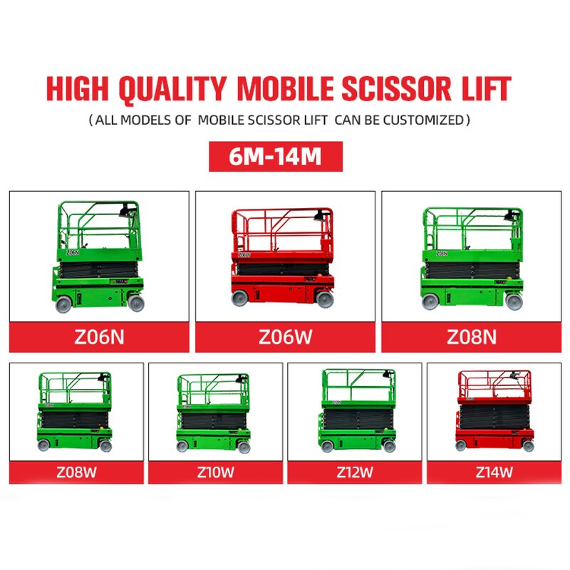 Scissor Lift Manufacturer - 6-14m Portable Mobile Electric Vertical Scissors Lifting Platform