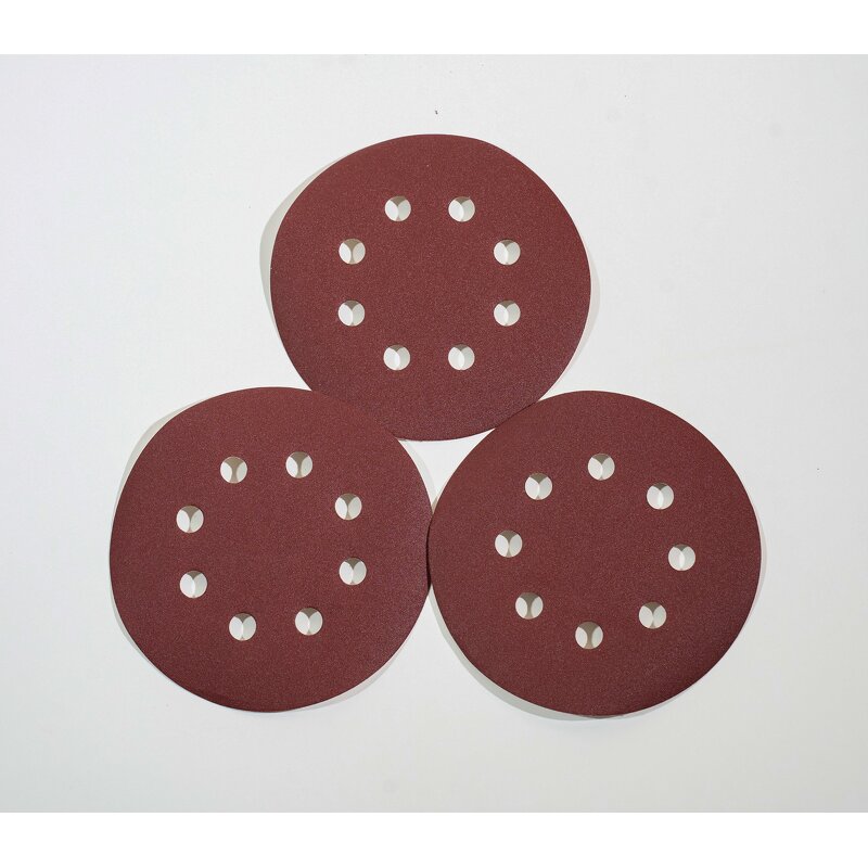 Abrasive Discs Manufacturer - 5 Inch Red 8 Holes 125mm Hook and Loop Sanding & OEM