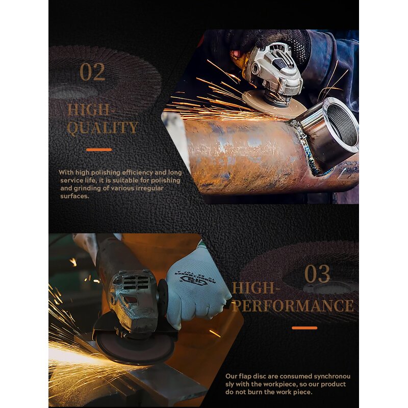 Flap Disc Manufacturer - 115mm 4.5 Inch Zirconia for Metal Grinding Wood Polishing