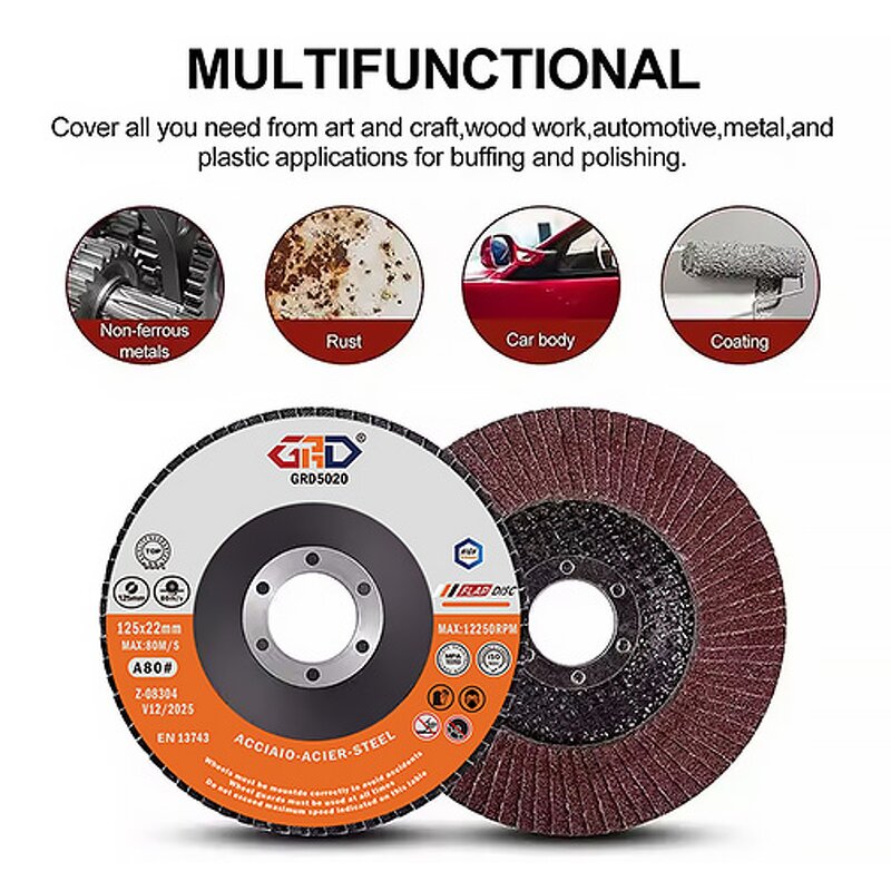 Flap Wheel Manufacturer - Customized 125mm Aluminum Oxide with Fiberglass Backing 5Inch