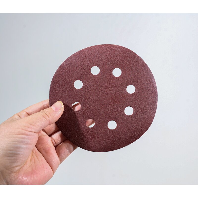 Abrasive Discs Manufacturer - 5 Inch Red 8 Holes 125mm Hook and Loop Sanding & OEM