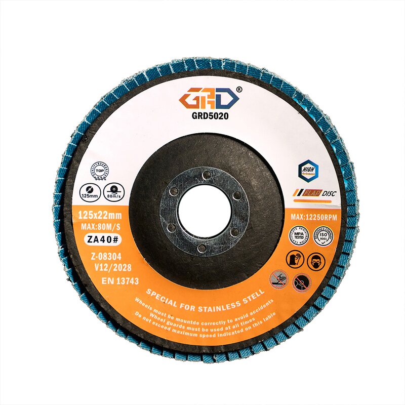 Flap Disc Manufacturer - GRD High Hardness 5 Inch 125mm Nylon Backed Zirconia for Metal