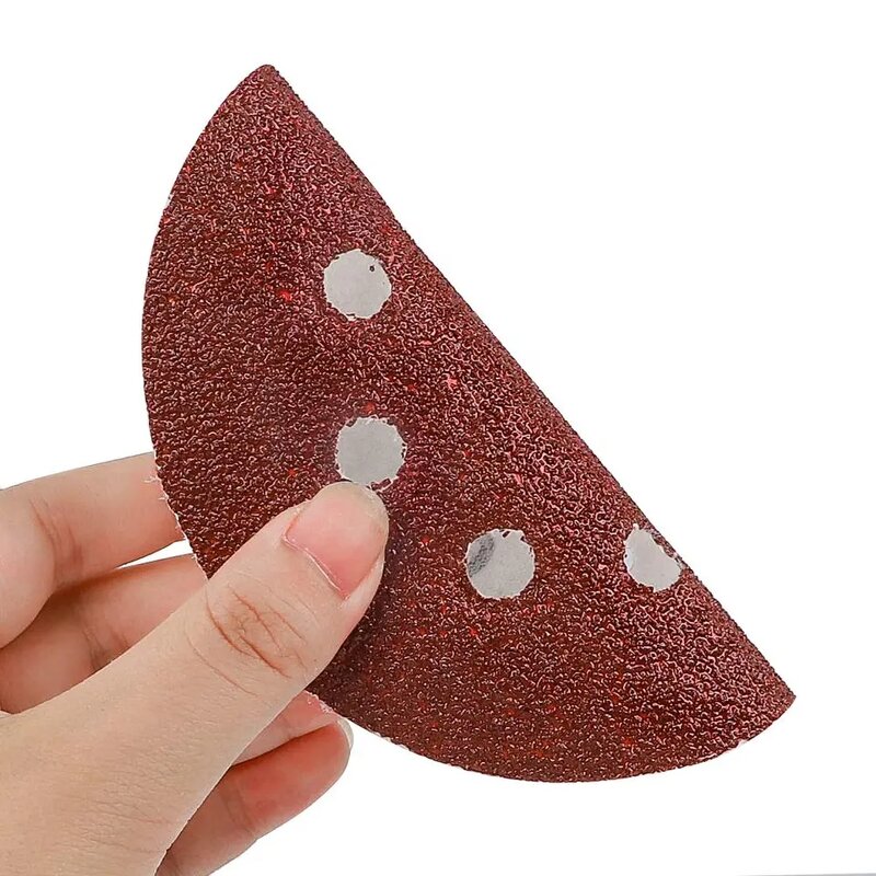 Sandpaper Sander Manufacturer - 5 Inch 180 Grit Red Round with 8 Holes 150mm Hook Loop
