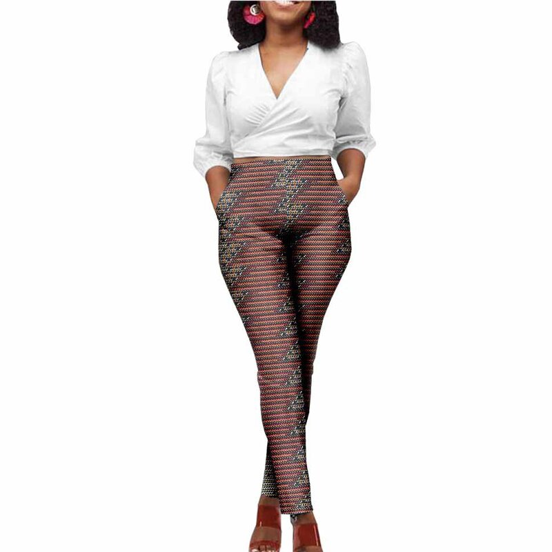 African Pants - Real Ankara 100% Cotton Batik High Waisted Many Colors