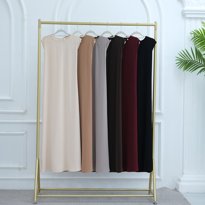 Inner Dress - 7 Colors Soft Nida Abaya Under Slip With Strings Muslim