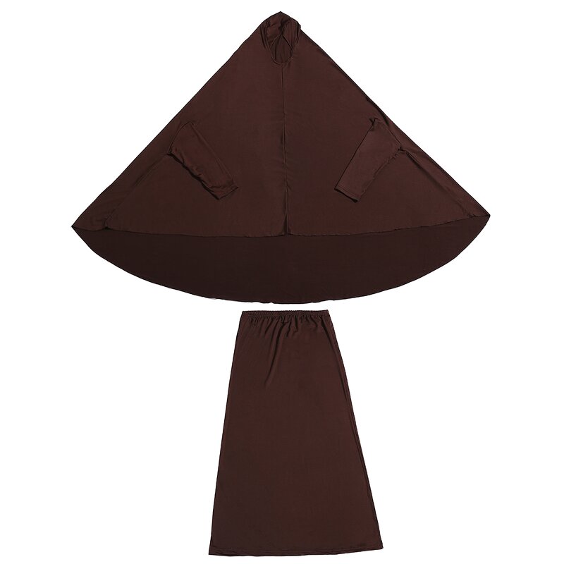 Jilbab Set - 10 Colors 2 Piece Muslim Women Prayer Dress Hijab Outfit