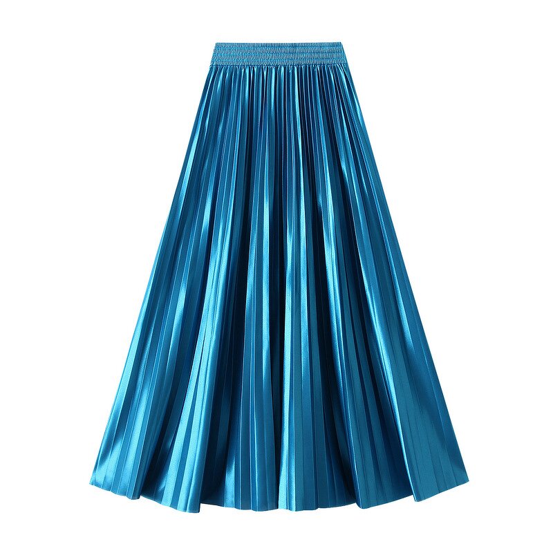 Long Skirt - 20 Colors Pleated Satin Fashion Muslim Women Modest Wear