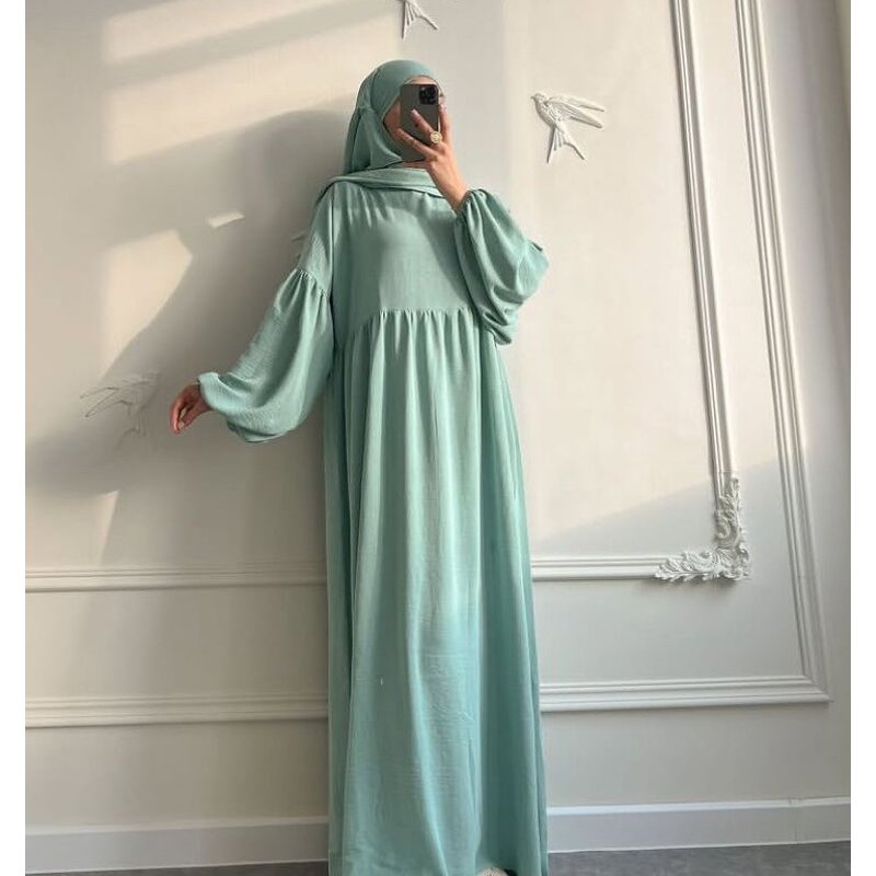 Prayer Dress - 7 Colors Khimar Abaya 2 Piece Set Saudi Arabia Dubai