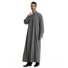 Men Thobe - Dubai 3 Colors Islamic Clothing Wholesale Ramadan Muslim