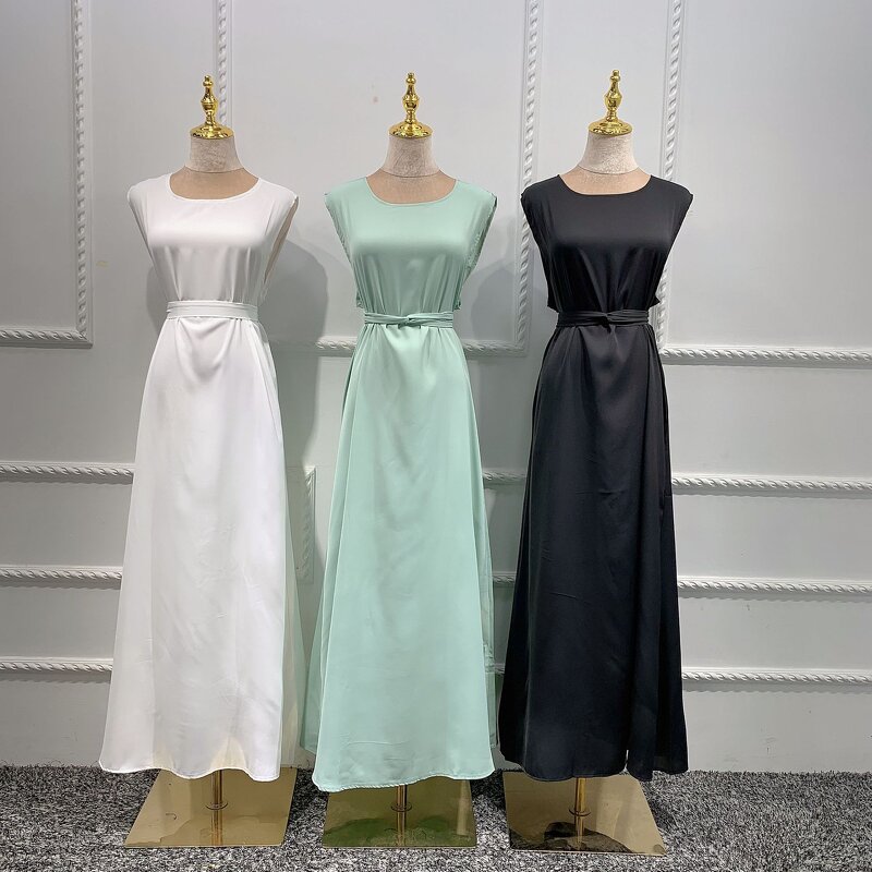 Inner Dress - 4 Colors Sleeveless Lightweight Abaya Inner Slip Dress