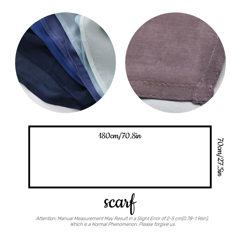 Hijab Scarf - Wide-brimmed Modal Rayon Soft Skin-friendly Double-needle