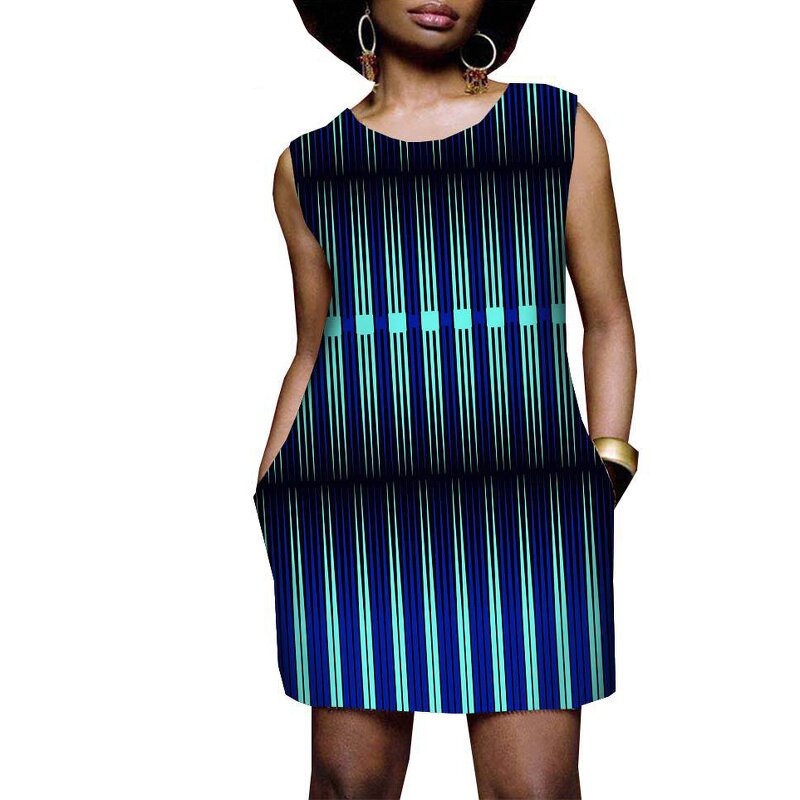 African Fabric - Hot Sale Wax Cotton Printed Women Clothing Dress