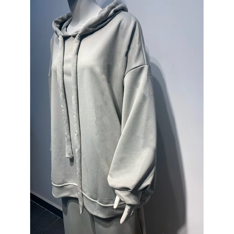 Modest Set - 8 Colors Dubai Turkey Muslim 2pcs Top Skirt Modest Outfit