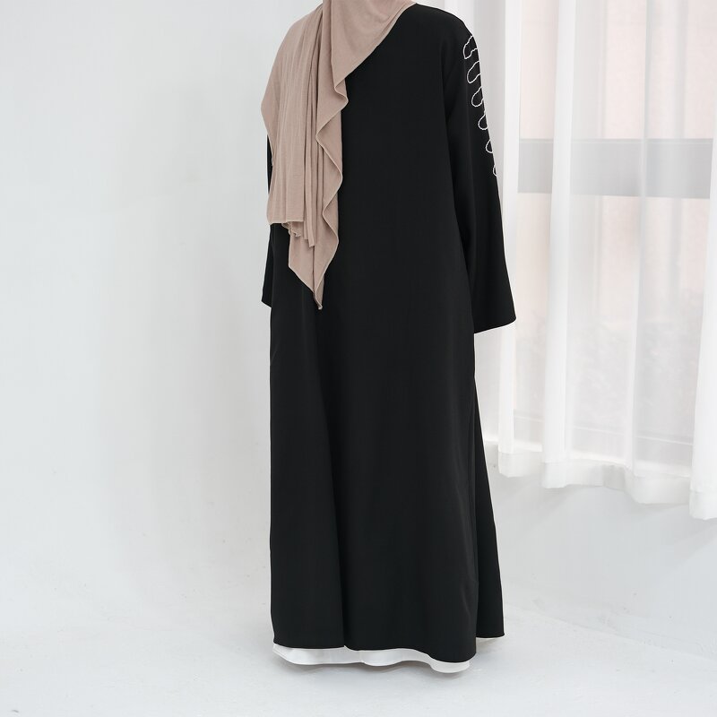 Abaya Manufacturer - 2025 Eid Open Embroidered Kimono Dubai Muslim Abaya