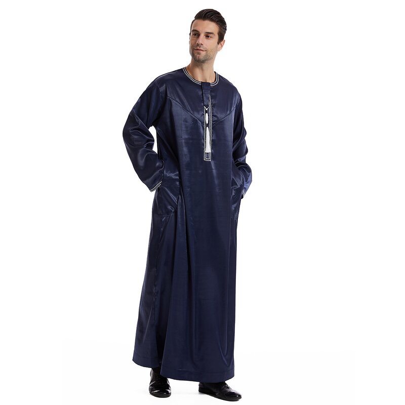 Men Thobe - Premium Quality Qatar Arabic Traditional Muslim Men Robe