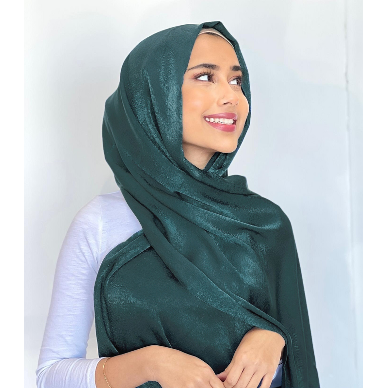 Hijab Scarf - Imitation Silk Matte Velvet Antislip Shawl Muslim Women