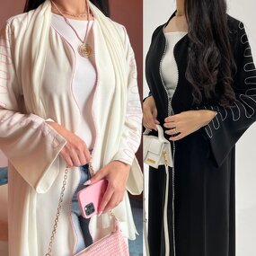 Abaya Manufacturer - 2025 Eid Open Embroidered Kimono Dubai Muslim Abaya