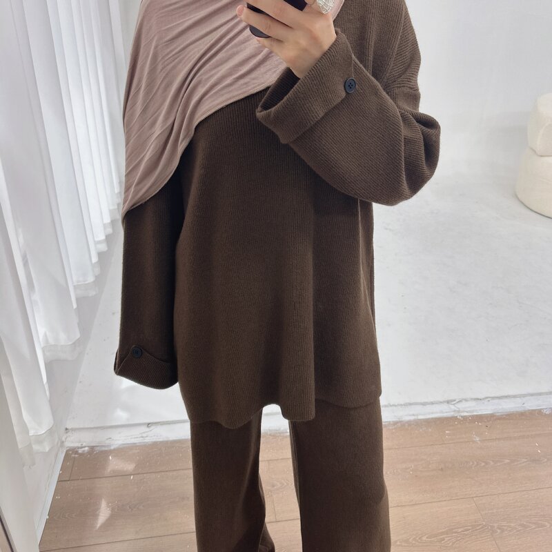 Winter Set - Muslim Women Winter Collection Two Piece Warm Modest Outfit