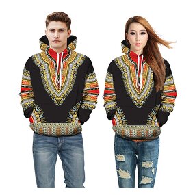 Hoodies - 6 Colors Polyester Couples African Clothing Custom In-stock