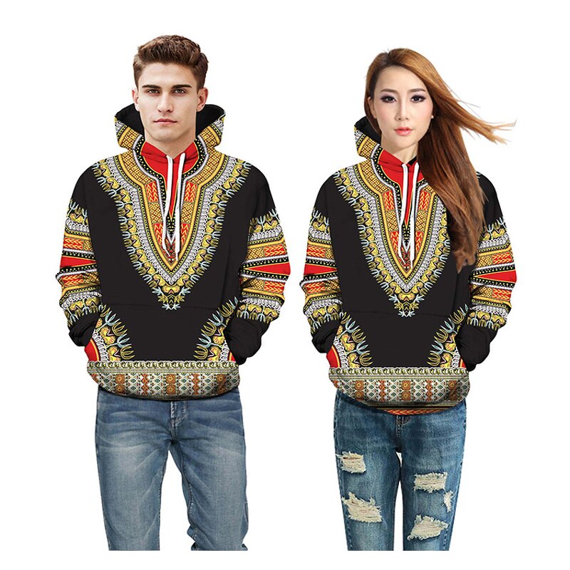 Hoodies - 6 Colors Polyester Couples African Clothing Custom In-stock