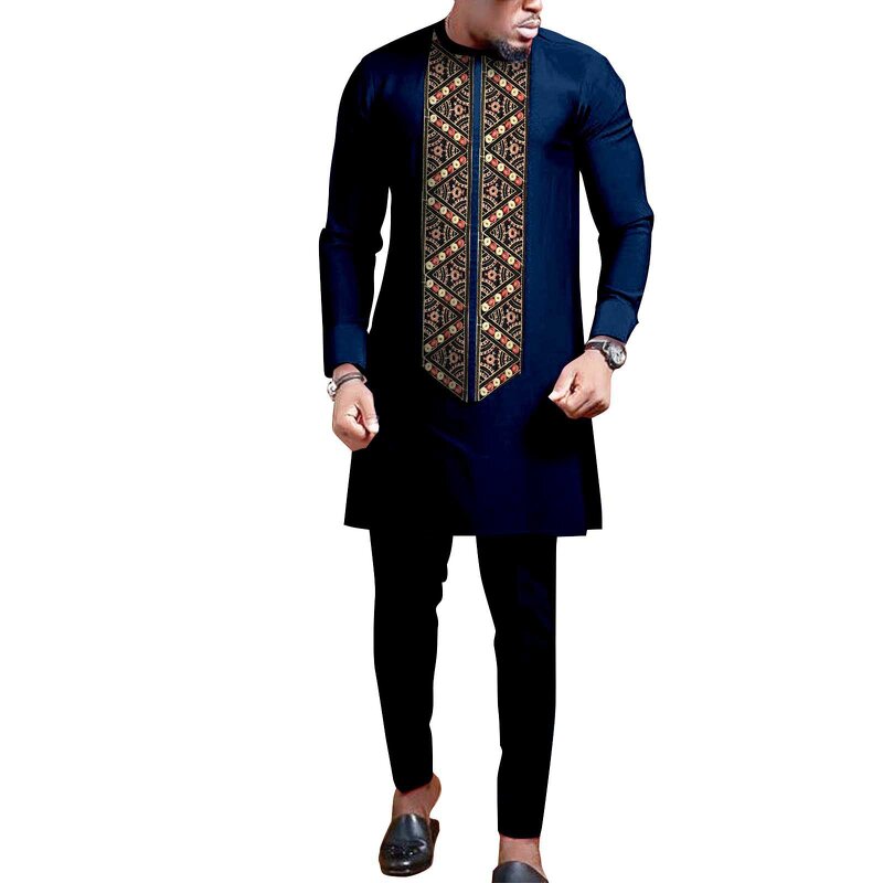 Men Shirt - 2025 African Ankara Wax Cotton Print African Clothing