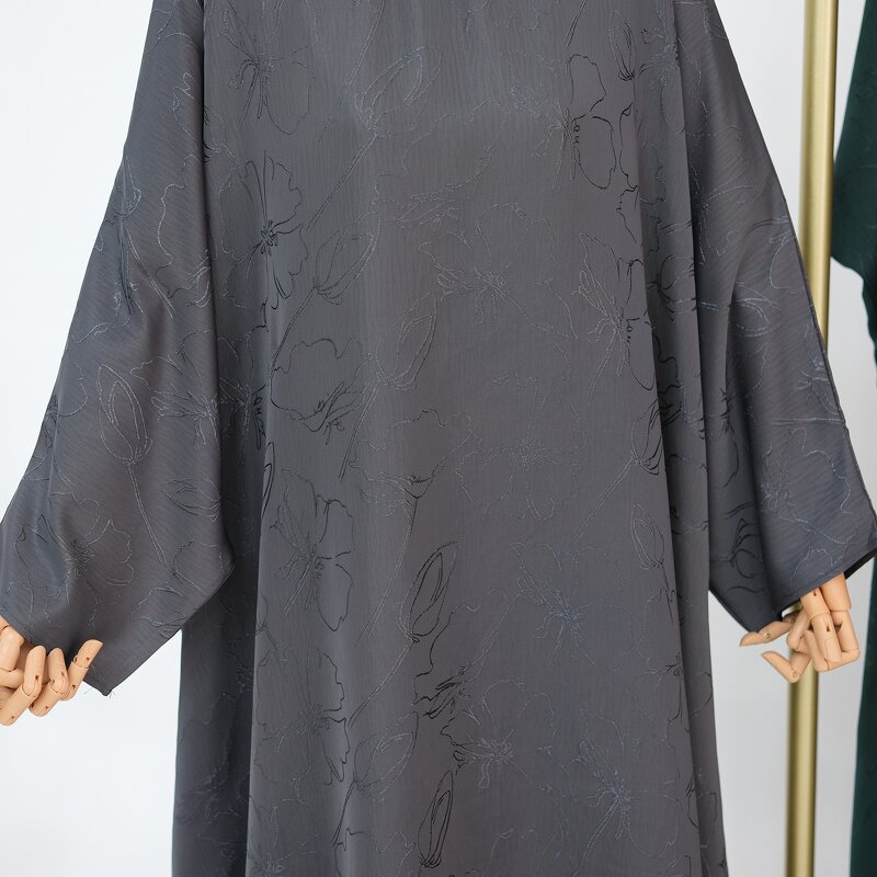 Abaya Manufacturer - 5 Colors Jacquard Fabric With Inner Waist Belt Modest Dress