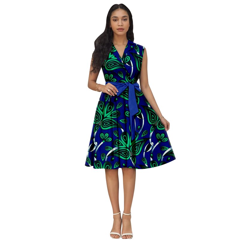 African Dress - 100% Ankara Wax Print Cotton Batik Ethnic Wholesale