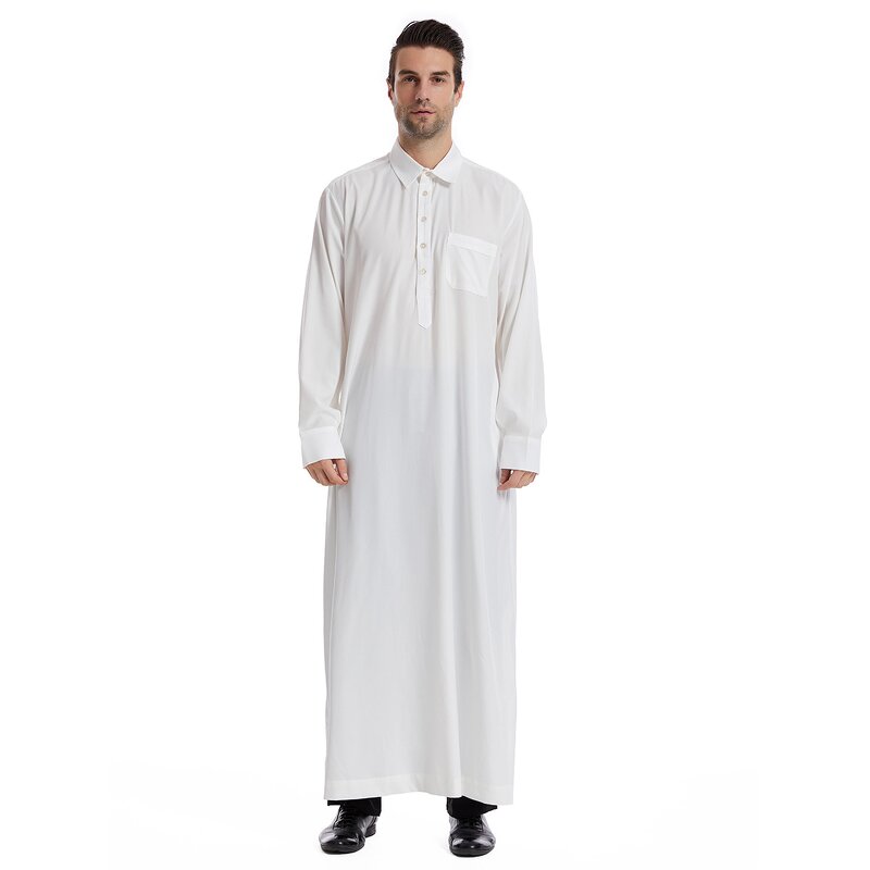 Men Thobe - Dubai 3 Colors Islamic Clothing Wholesale Ramadan Muslim