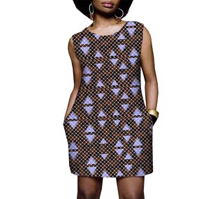 African Fabric - Hot Sale Wax Cotton Printed Women Clothing Dress