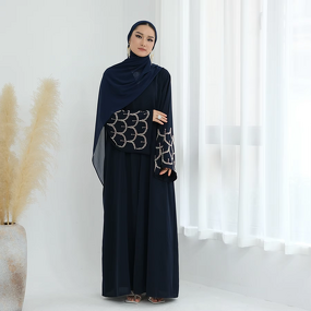 Abaya Manufacturer - 2025 Eid Open Beaded With Snaps Kimono Muslim Abaya